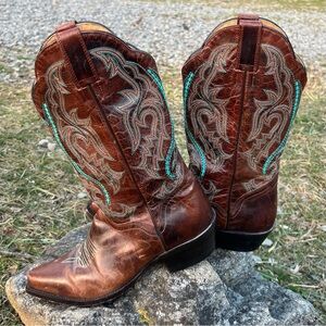 J.B.Dillon Leather Cowboy Boots
